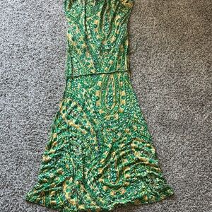 Lauren Ralph Lauren Sheer Floral Slip On Dress Size S Midi Layered Dress